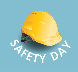 National Safety Day, safety equipment, construction concept, vector design