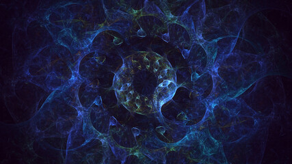 3D rendering abstract round light background