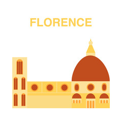 Stock vector illustration Florence Tuscany Italy