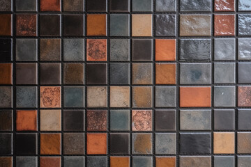 Tiles Mosaic Seamless Ceramic Texture Pattern Wall Background Generative AI