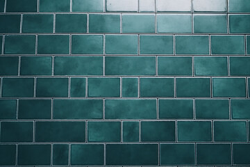 Tiles Turquoise Mosaic Ceramic Seamless  Pattern Wall Background Generative AI