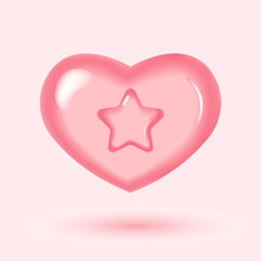 3d love like icon. Notification chat bubble with heart isolated on blue background. Favorite message, best feedback and 3d follow chat box. Love heart bubble. Social media comment. Vector