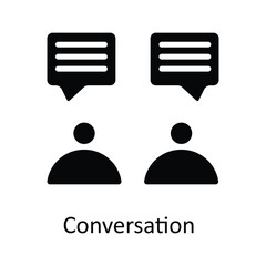 Conversation Vector  Solid Icons. Simple stock illustration stock