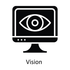 Vision Vector  Solid Icons. Simple stock illustration stock