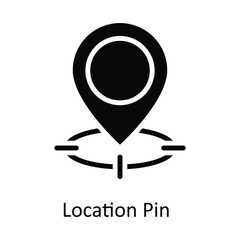 Location Pin Vector  Solid Icons. Simple stock illustration stock