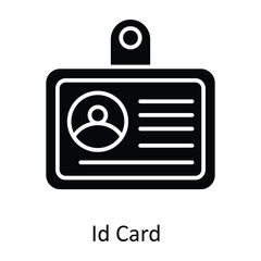 Id Card Vector  Solid Icons. Simple stock illustration stock