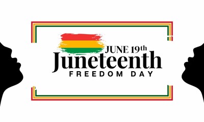 Juneteenth, African-American Independence Day, June 19. Day of Freedom and Emancipation