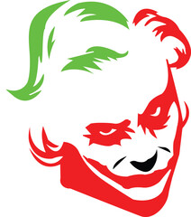 face with red lips