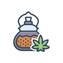 Color illustration icon for oils 