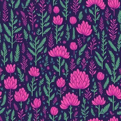 Seamless patterns of flowers design