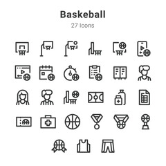 Obraz premium Basketball icon set