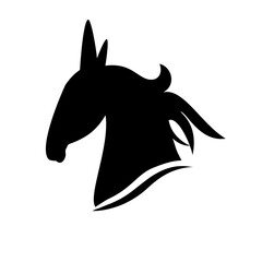 Horse head vector silhouettes