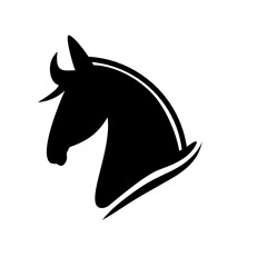 Horse head vector silhouettes