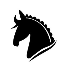 Horse head vector silhouettes