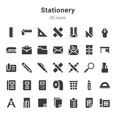 Stationery icon set