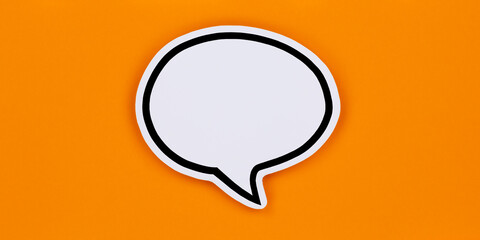 Speech bubble with copyspace copy space communication concept talking panorama