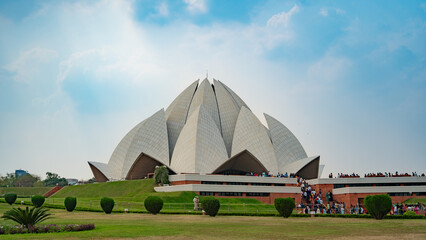The Lotus Temple is located in New Delhi, India