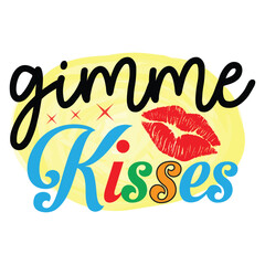 Obraz premium Valentine Day Typography Sublimation Design
