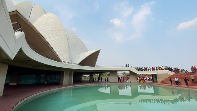 The Lotus Temple is located in New Delhi, India