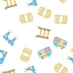 garage accessories tool service vector seamless pattern
