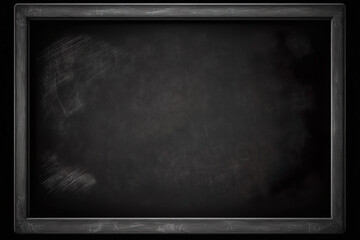 Chalk Board, Black Dark Grunge Texture Background - Generative AI