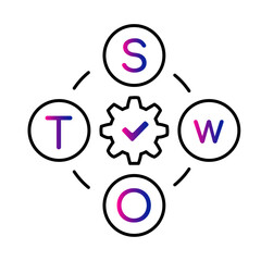 SWOT analysis icon.