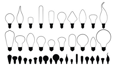 The set of electric lamp silhouettes.
