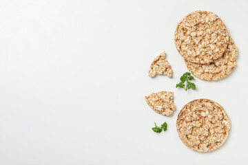 Healthy food, food for diet and weight loss - crispbreads