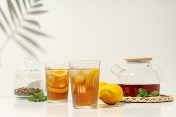 Ice tea - drink for refreshing in hot summer weather