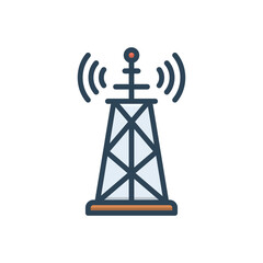 Color illustration icon for signal 