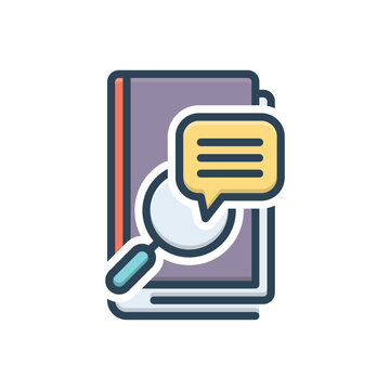 Color illustration icon for example 