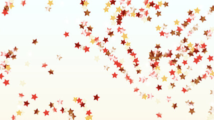 Realistic Background with Confetti of Stars Glitter Particles. Sparkle Lights Texture. Celebration pattern. Light Spots. Explosion of Confetti. Glitter Vector Illustration. Design for Poster.