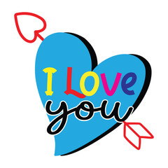 Love Typography Sublimation Design