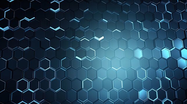 Abstract technological hexagonal background digital Technology Network Background Illustration Futuristic point wave. © aporn