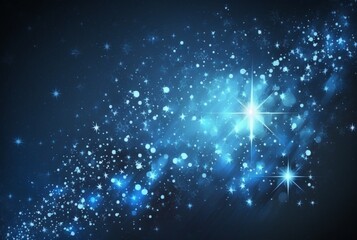 Abstract silver background with white particles and stars. Round bokeh or glitter lights. generative ai