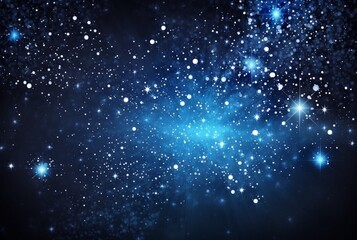 Abstract silver background with white particles and stars. Round bokeh or glitter lights. generative ai