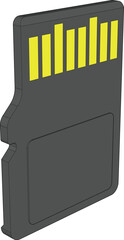 Micro SD icon symbol vector illustration. 3D Vactor