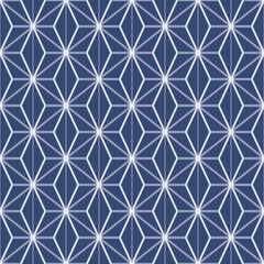 Japanese Hexagon Line Net Vector Seamless Pattern