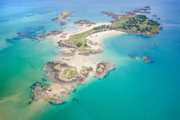 achipel des ebihens dans les cotes d'armor en Bretagne