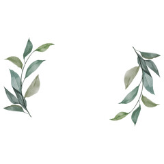 Watercolor flower frame