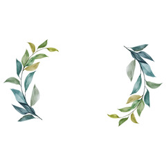 Watercolor flower frame