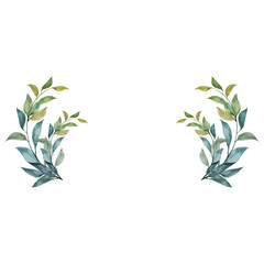 Watercolor flower frame