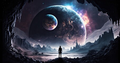 "Lost Among the Stars: Stranded Between Planets created with Generative AI technology