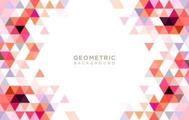 Abstract geometric white background with triangle shapes