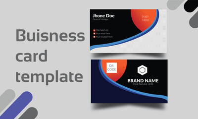 Unique realistic corporate simple business card template design