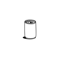 vector illustration of canned drink