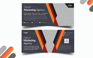 digital marketing Facebook cover and web banner template