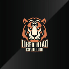 Tiger head logo esport team design gaming mascot
