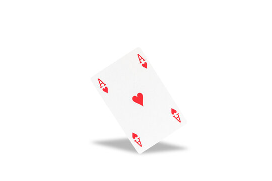 Playing card (ace) isolated with shadow