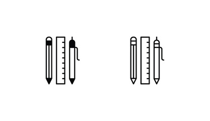 Interior Design Tool icon design with white background stock illustration